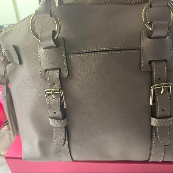 Dooney & Bourke Darcy Satchel Saffiano Leather 14K Gold plated hardware - Picture 6 of 16